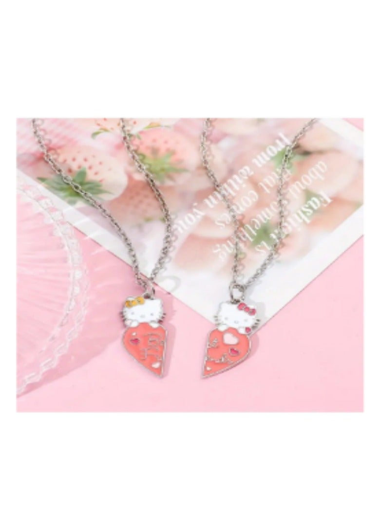 Hello Kitty two-piece heart-shaped necklace - Image 2