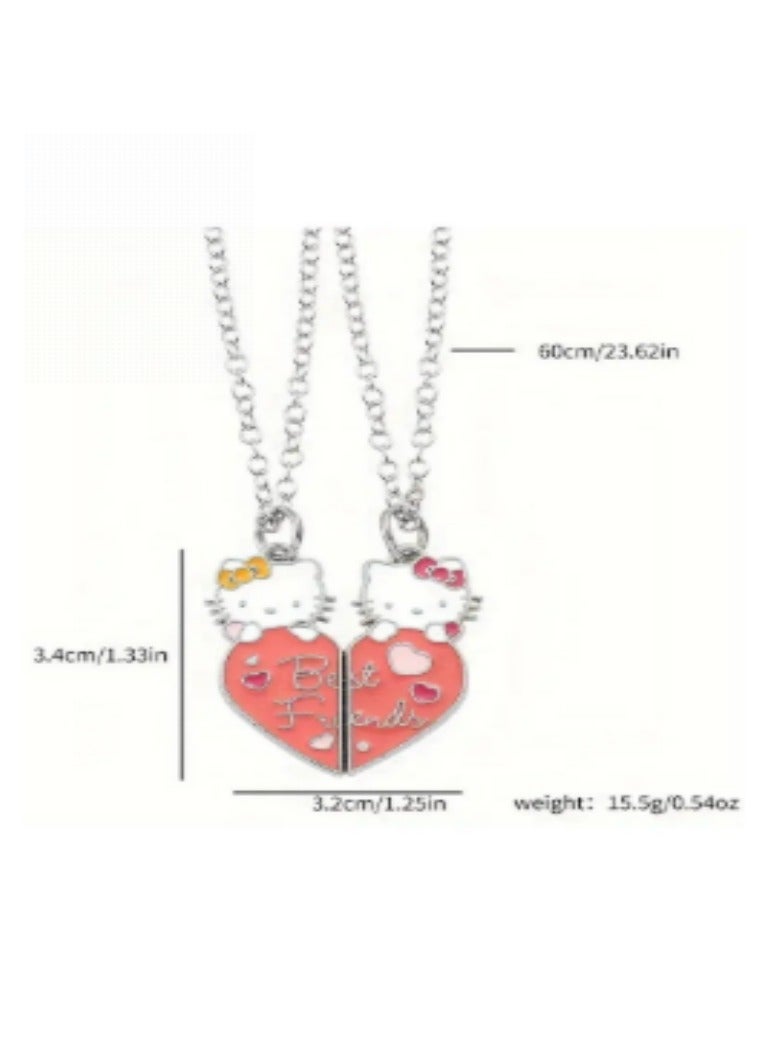Hello Kitty two-piece heart-shaped necklace - Image 5