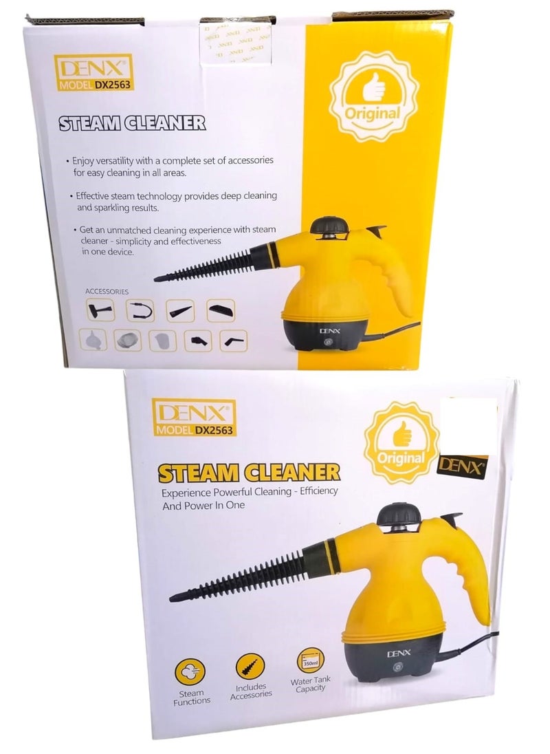 Denx - A multi-use steam cleaning device that operates electrically, with a power of 1200 watts, and a water capacity of 350 ml. - Image 1