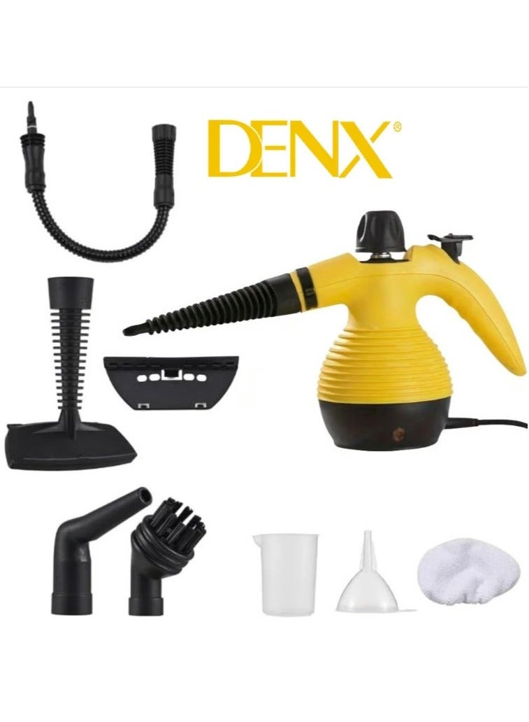 Denx A multi-use steam cleaning device that operates electrically, with a power of 1200 watts, and a water capacity of 350 ml. - Image 1