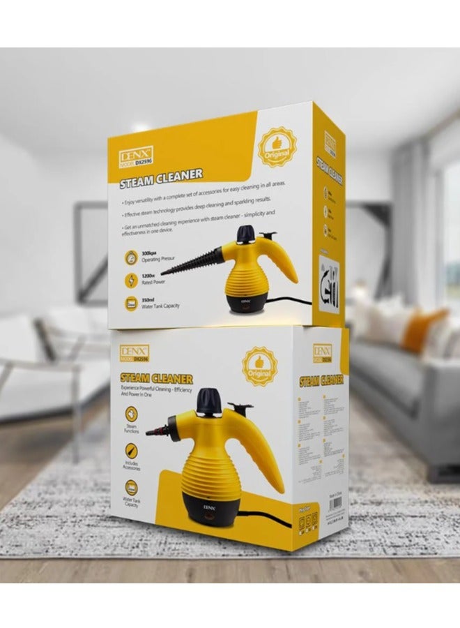 Denx A multi-use steam cleaning device that operates electrically, with a power of 1200 watts, and a water capacity of 350 ml. - Image 2