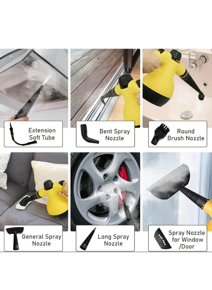 Denx - A multi-use steam cleaning device that operates electrically, with a power of 1200 watts, and a water capacity of 350 ml. - Image 1