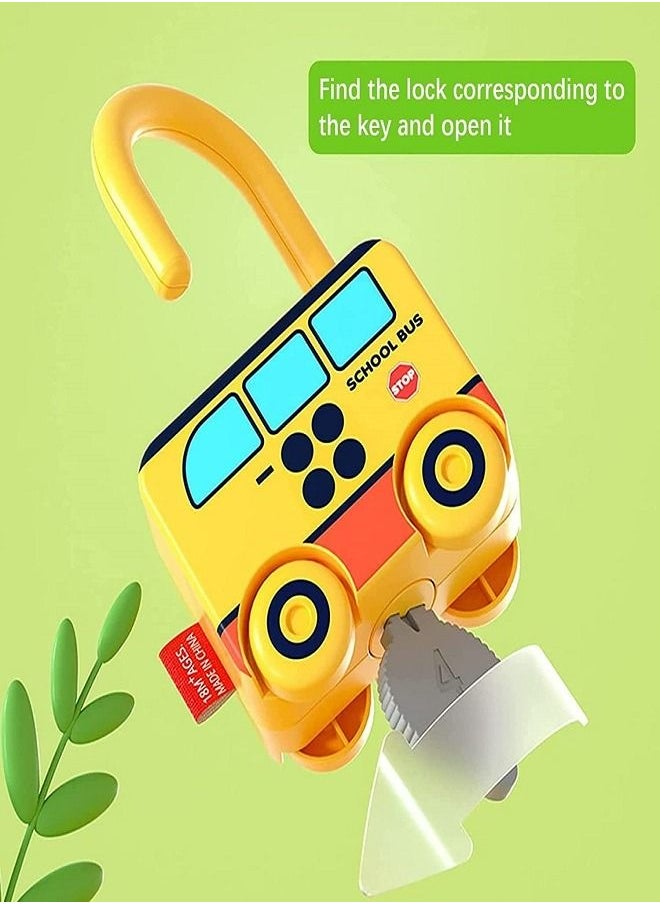 iMissiu - 6 Sets Toddler Lock and Key Toy, Montessori Educational Learning Games Toy Gifts for Kids Boys Girls - Image 1