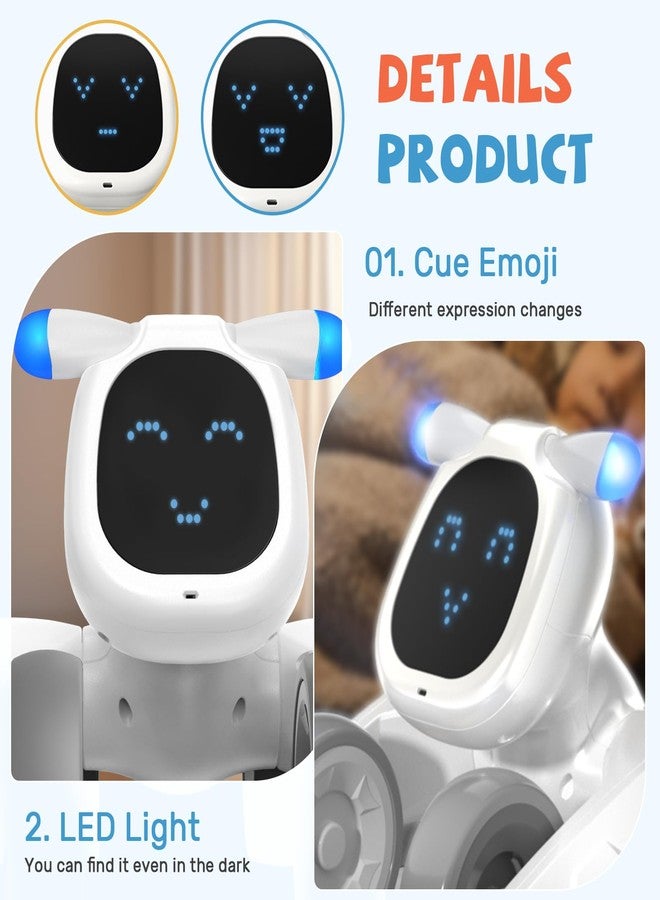 HBUDS Robot Dog Toy for Kids, Remote Control Dog Robot, Voice & Touch Control Robot Pet Dog with LED/Record/Sing/Dance, Rechargeable Puppy Toys for 5 6 7 8 9 10 Year Old Boy Girl Ideas (Gray) - Image 5