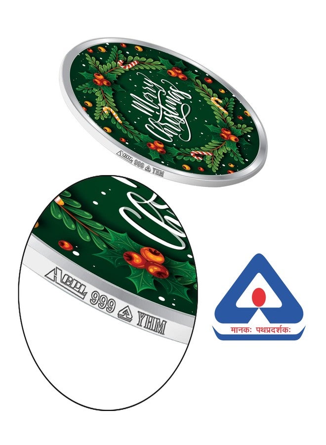 ACPL Precious Moments BIS Hallmarked Silver Coin Merry Christmas 999 Pure.available in 10,20,50,100 gram. - Image 4