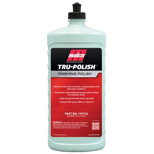 Malco Tru -Polish - All in One Car Polish and Swirl Remover/for Vehicle Paint Correction, Detailing and Buffing / 32 oz. (197332) - Image 1