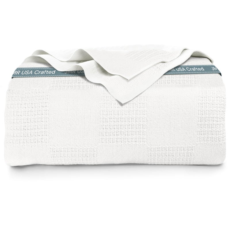 100 Cotton Blanket Twin Size 66x90  Lightweight Breathable Waffle Weave Thermal Throw for Bed Sofa  Couch  Soft Cozy Durable Summer Bedding All Season Comfort for Home Travel  Camping White