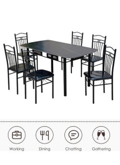 Set of 7 Pieces, Dining Tables Ceramic Top With 6 Chair Set - pzsku/Z97C37142E596E2280798Z/45/_/1731160575/c6a5f308-91a6-4d93-8dc1-9ede2bc5508a