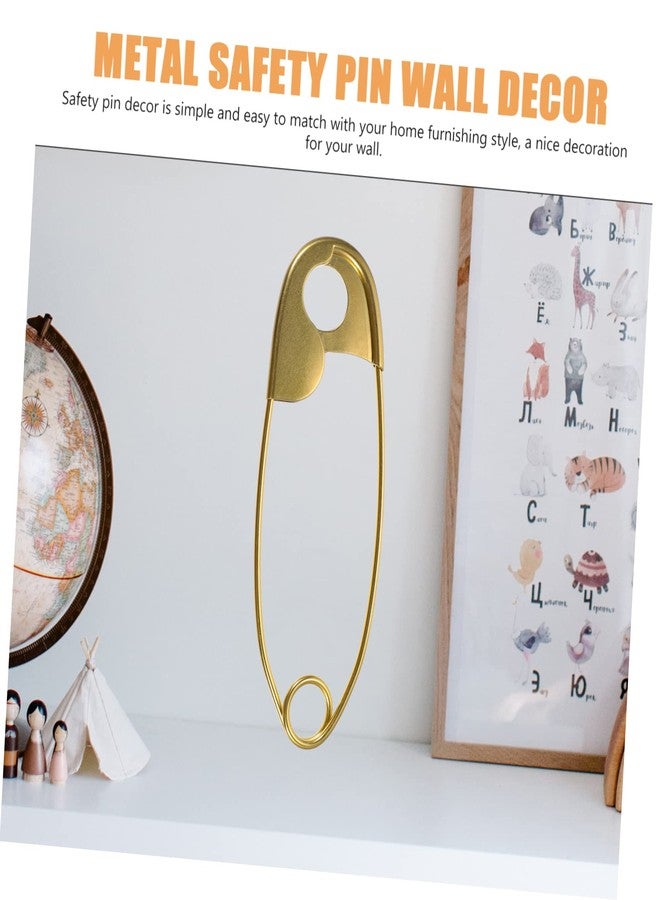 VOSAREA 22cm Oversized Pin Laundry Room Wall Art Jumbo Heavy Duty Safety Pin Laundry Wall Sign Metal Safety Art Decor Giant Zinc Alloy 3D Decoration - Image 2