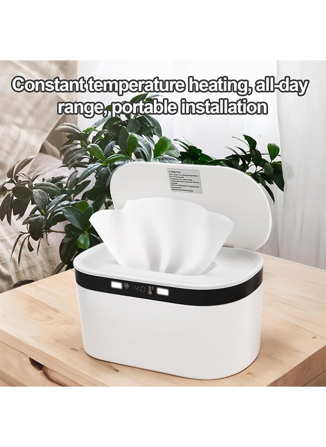 Beauenty - Baby Wipe Warmer Innovative Spring Design Large Capacity Wipes Dispenser and Diaper Wipe Warmer with Night Light Fast and Even Heating Temperature Display  4 Levels of temperature adjustment  Vehicle - Image 1
