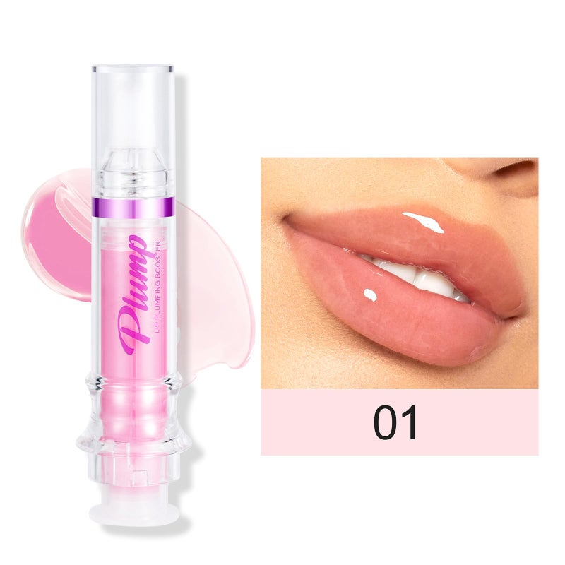 Erinde Lip Plumper Gloss, Natural Spicy Lip Plumping Booster, Ultra-Hydrating & Nourishing Plump Lip Plumper, Glossy Finish Fuller Lip Plumping Oil for Women Girls, 01# - Image 3