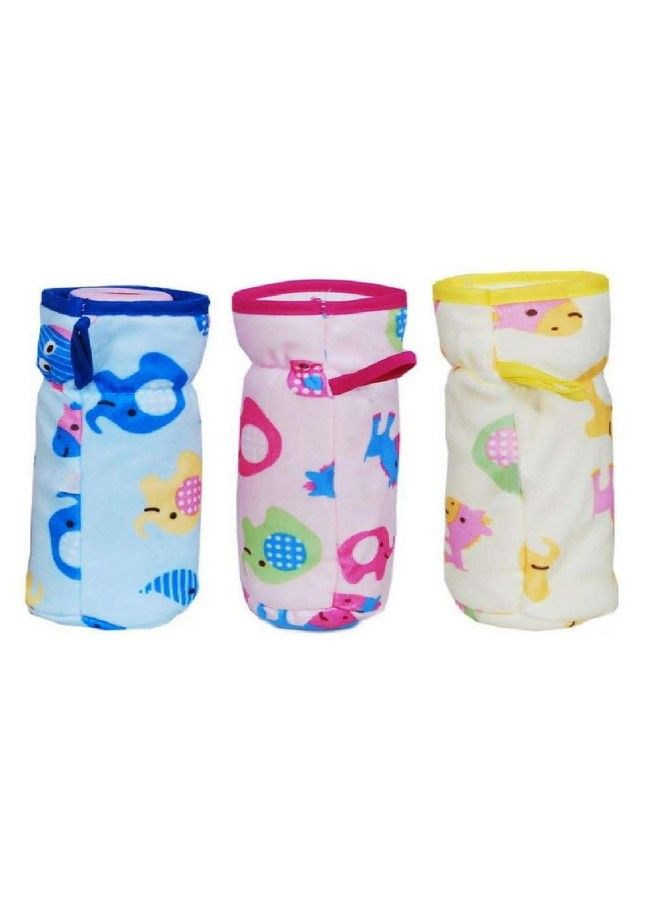 Alya غطاء زجاجة رضاعة للأطفال مصنوع من الفيلكرو الناعم القابل للتمدد مع حزام حمل مناسب لزجاجات التغذية سعة 150 مل 220 مل 240 مل 250 مل (عبوة من 3)  - Image 3