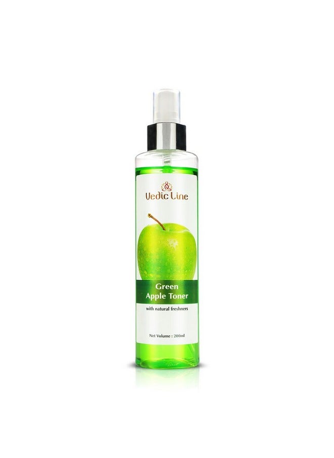 Vedic Line Vedicline Green Apple Toner Reduces Acne Breakouts, Dark Spots With Green Apple Extract For Refreshes And Rejuvenates Skin, 200 Ml  - Image 1