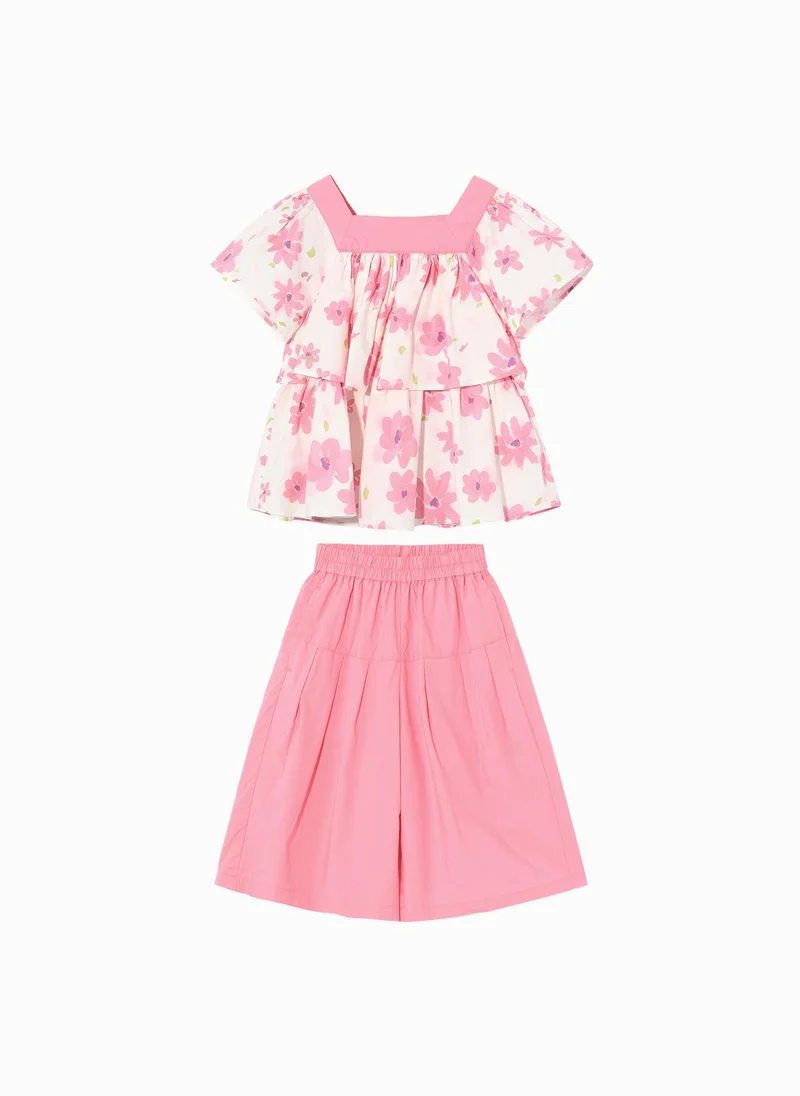 Balabala Kids Girl Woven short sleeve suit