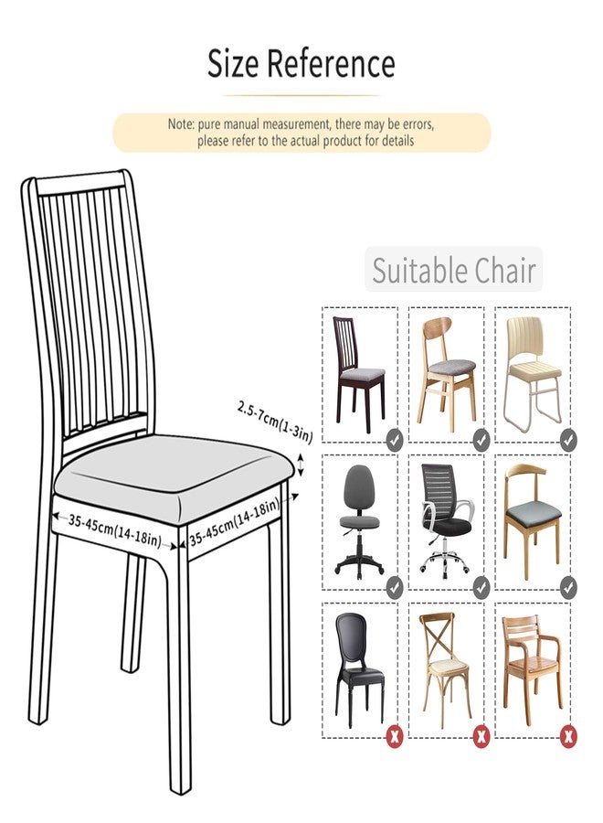FORCHEER Waterproof PU Leather Chair Seat Covers Set of 4 Black Stretch Dining Room Chair seat Covers Kitchen Chair Seat Slipcovers 18inch Removable Washable - Image 3