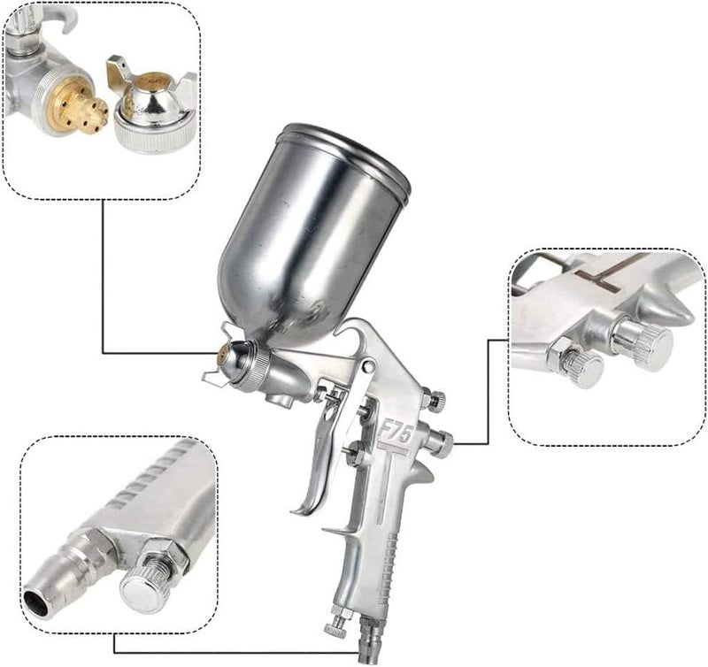 AQ AQSON AQSON Pneumatic Paint Spray Gun with 1.5mm Nozzle and 400ml Capacity - Image 4