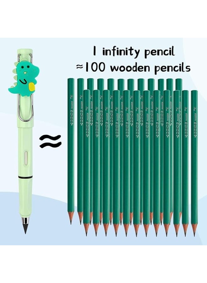 KASTWAVE Infinity Pencils, Everlasting Inkless Pencil with Eraser, 10 Pcs Reusable Infinity Pencil, with 10 Pcs Replacement Nibs, Endless Pencil for Home Office School Writing Drawing - Image 5