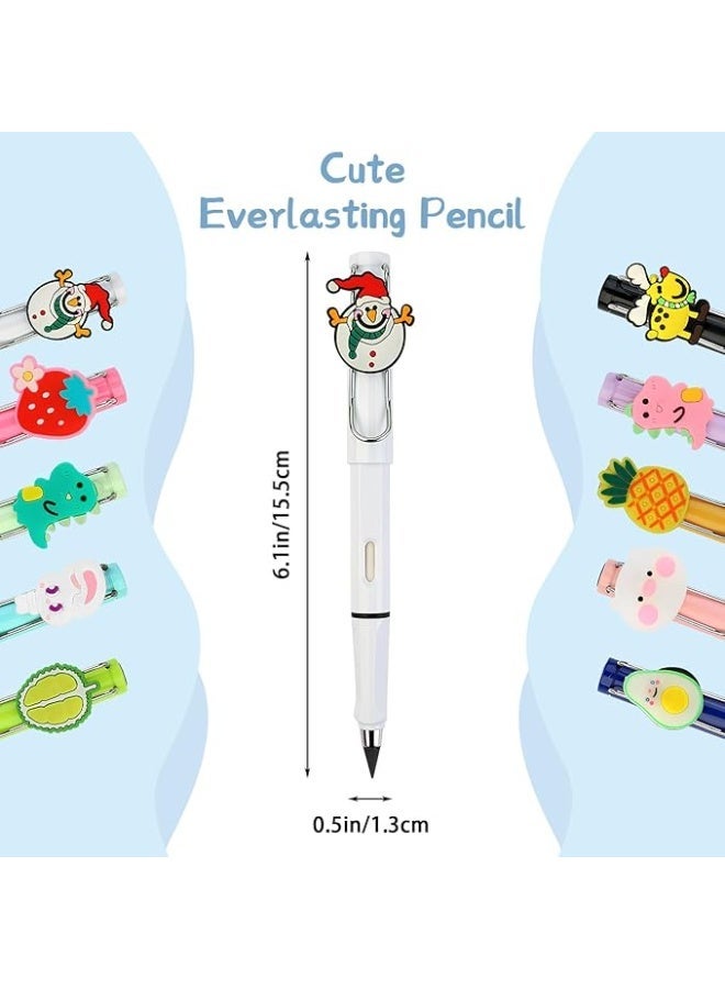 KASTWAVE Infinity Pencils, Everlasting Inkless Pencil with Eraser, 10 Pcs Reusable Infinity Pencil, with 10 Pcs Replacement Nibs, Endless Pencil for Home Office School Writing Drawing - Image 3