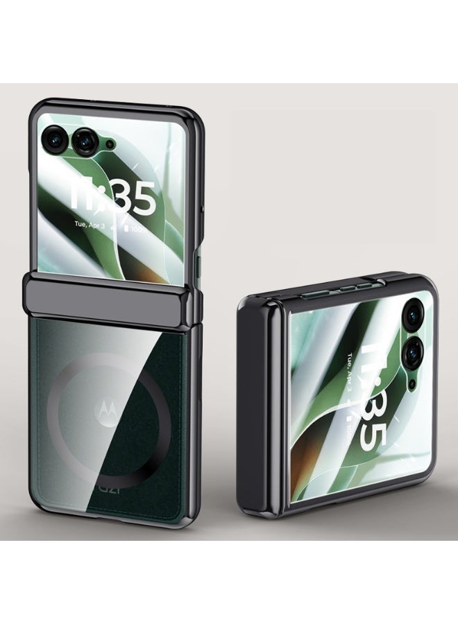 General for Motorola Razr 60 Ultra 2025 Magnetic Case Compatible with Mag-Safe & Hinges Protection & Built-in Front Screen Protector & Plated Frame Clear Thin Cover  - Image 2