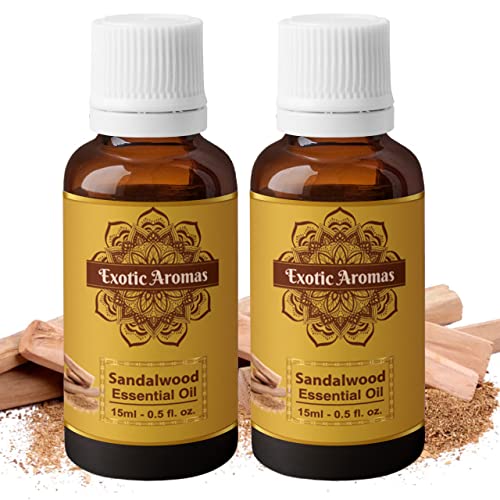 Exotic Aromas Sandalwood Oil for Aroma Therapy, Stress Relief (15Ml + 15Ml) Pack of 2 - Image 1