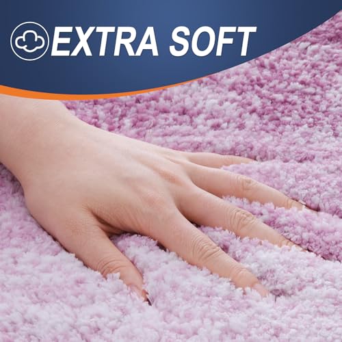 OLANLY Bathroom Runner Rugs 47x24, Extra Soft Absorbent Microfiber Bath Rugs, Rubber Backing, Quick Dry, Washable Bath Mats for Bathroom Floor, Tub and Shower, Home Decor Accessories, Pinkish-Purple - Image 3