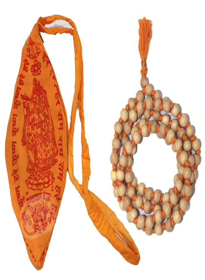 GRI9 8MM Tulsi Holy Basil Prayer Beads Japa Mala Necklace 108 Beads Hand Knotted Tulsi Jaap Mala with Jaap Bag, Meditation and Yoga Accessory Blessed & Energized Hindu Tibetan Buddhist Subha Rosary (Holy Basil Tulsi Mala) - Image 1