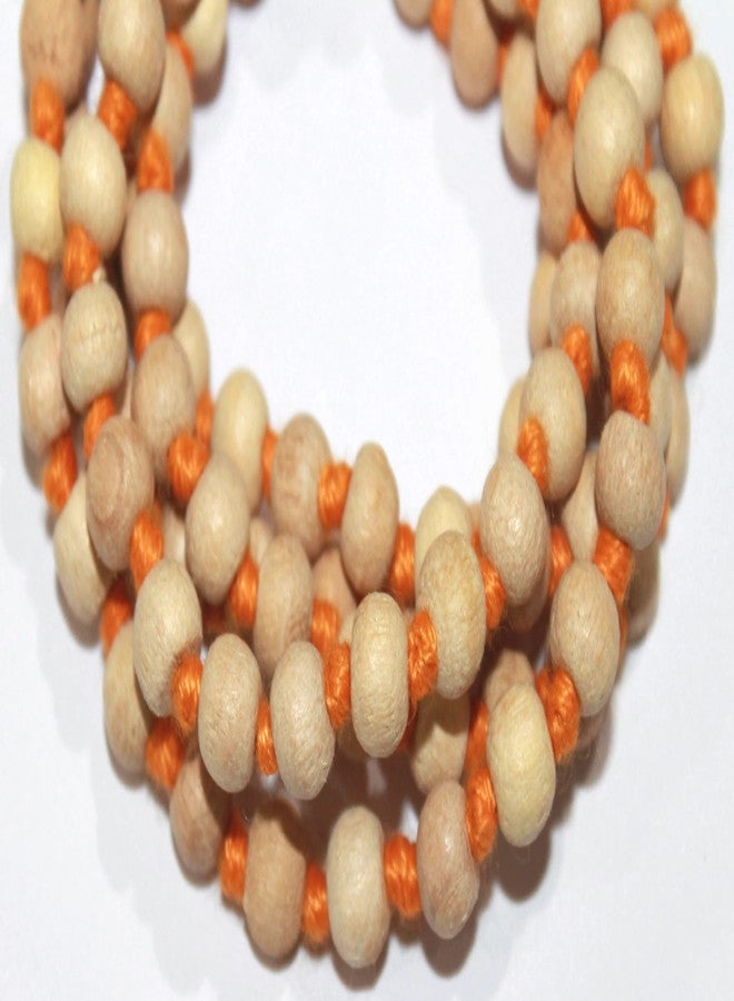 GRI9 8MM Tulsi Holy Basil Prayer Beads Japa Mala Necklace 108 Beads Hand Knotted Tulsi Jaap Mala with Jaap Bag, Meditation and Yoga Accessory Blessed & Energized Hindu Tibetan Buddhist Subha Rosary (Holy Basil Tulsi Mala) - Image 4