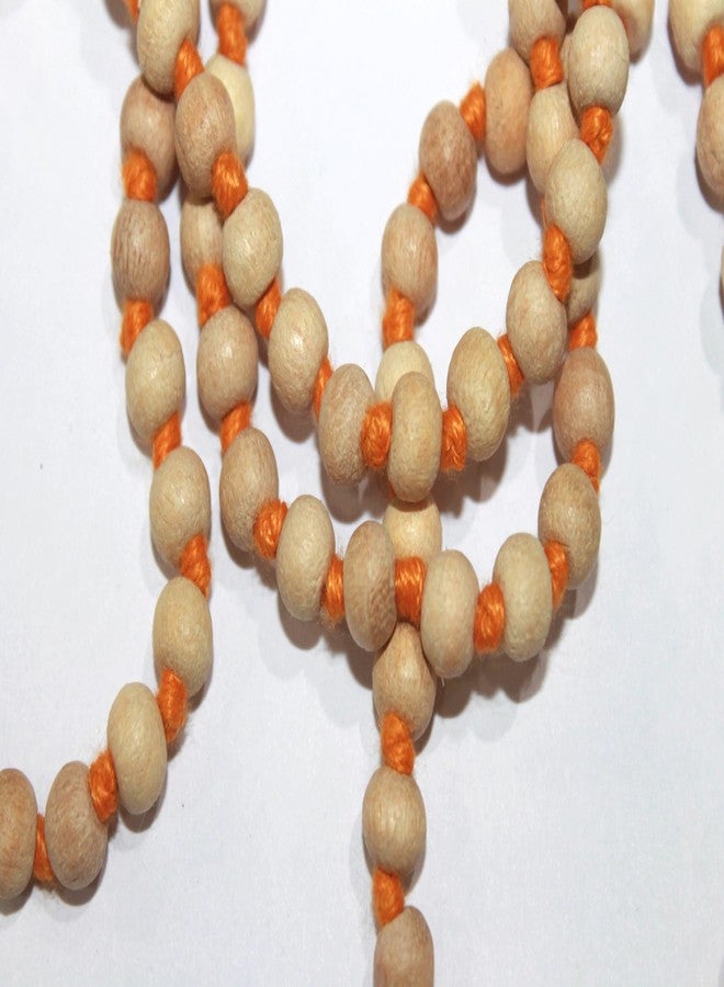 GRI9 8MM Tulsi Holy Basil Prayer Beads Japa Mala Necklace 108 Beads Hand Knotted Tulsi Jaap Mala with Jaap Bag, Meditation and Yoga Accessory Blessed & Energized Hindu Tibetan Buddhist Subha Rosary (Holy Basil Tulsi Mala) - Image 5