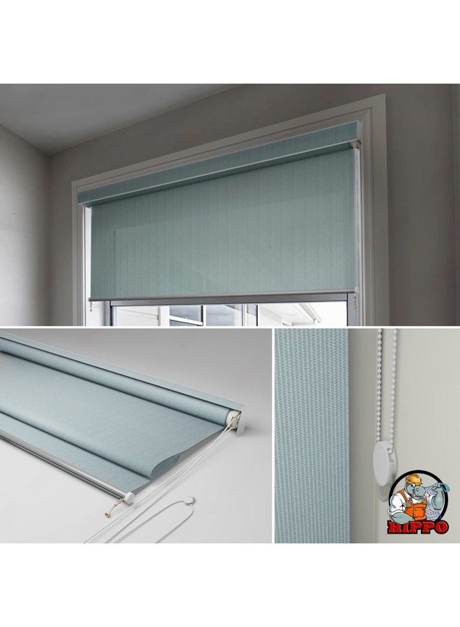 HIPPO Roller Blind Curtain for Outdoor Shade HDPE Corded 95% Sun & UV Protection, Air Flow Design, Light Filtering Balcony Roll-up Blinds (Country-Blue, 3FTX5FT) - Image 4
