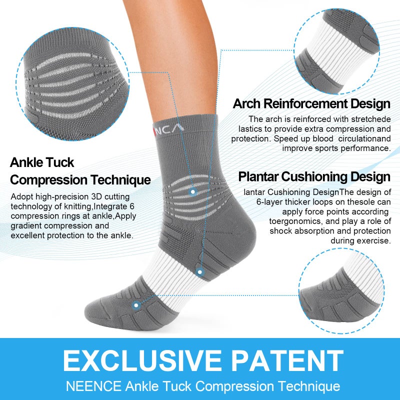 NEENCA Medical Compression Socks, Ankle Compression Stockings for Injury Recovery & Pain Relief, Sports Protection. 20-30mmHg - Image 3