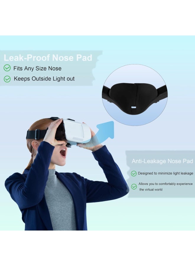 VR Facial Interface for Oculus Quest 2,Removable Facial Interface Bracket,VR Accessories Set with Nose Pad,Foam Face Covers,Lens Cover - Image 4