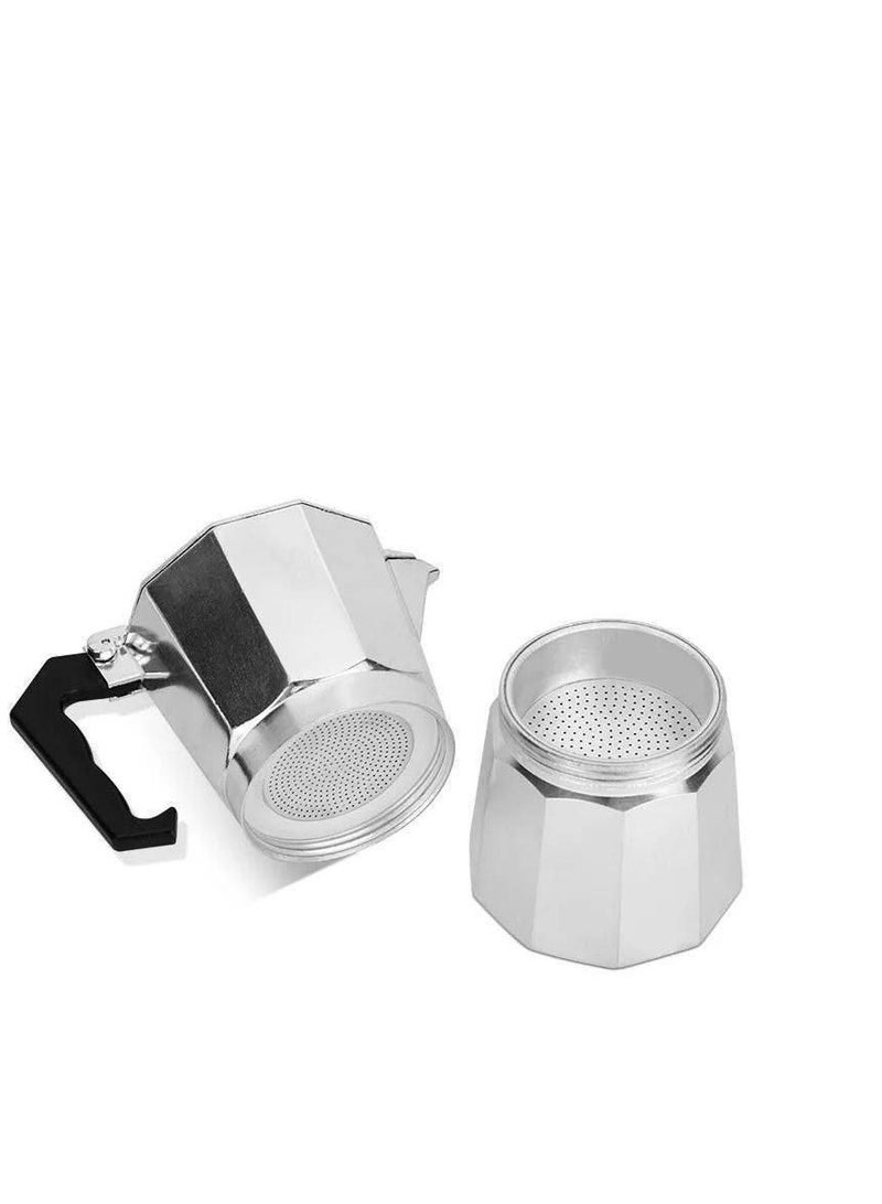 Turkish Coffee Maker, Italian Espresso and Moka Pot, Eight Cups Perfect Gift for Coffee Lovers, Aluminum, 6 Cups, 300ml, Silver IR  - Image 3