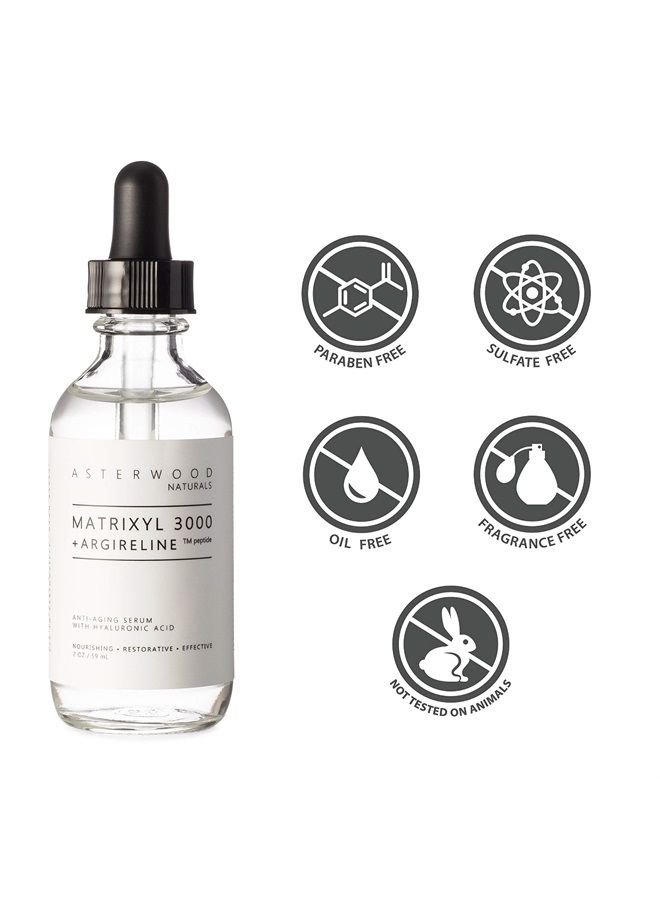Asterwood Naturals Asterwood Matrixyl 3000 + Argireline + Hyaluronic Acid Organic Serum for Face; Anti-Aging Face Serum, Anti-Wrinkle Serum, Facial Skin Serum Skin Care Products, 59ml/2 oz - Image 4