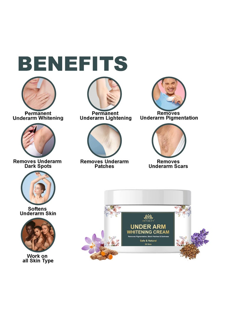 INTIMIFY Underarm Whitening Cream For Women & Men 50 gm (Pack of 1) - Image 3