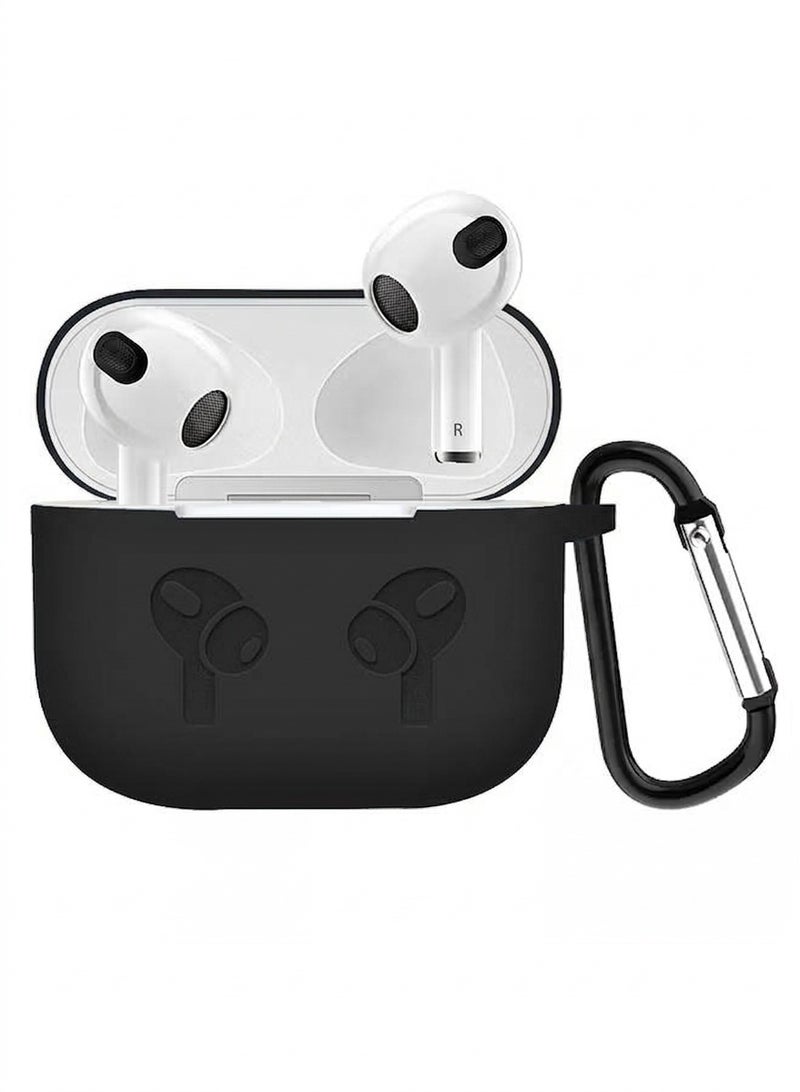 iSNUP Protective Shockproof Silicone Case Cover for Apple AirPods 3 3rd Generation - Black - Image 1
