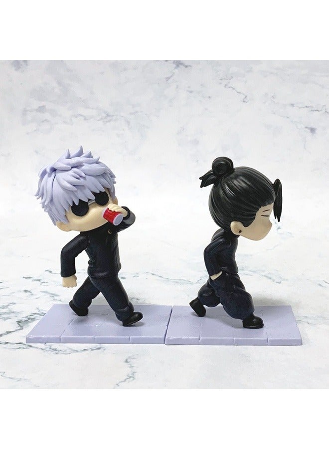 Jujutsu Kaisen Q version Sunglasses Gojo Satoru Xia Youjie Standing Hand-made Car model Decoration Toy Decoration Collection Gift  - Image 4