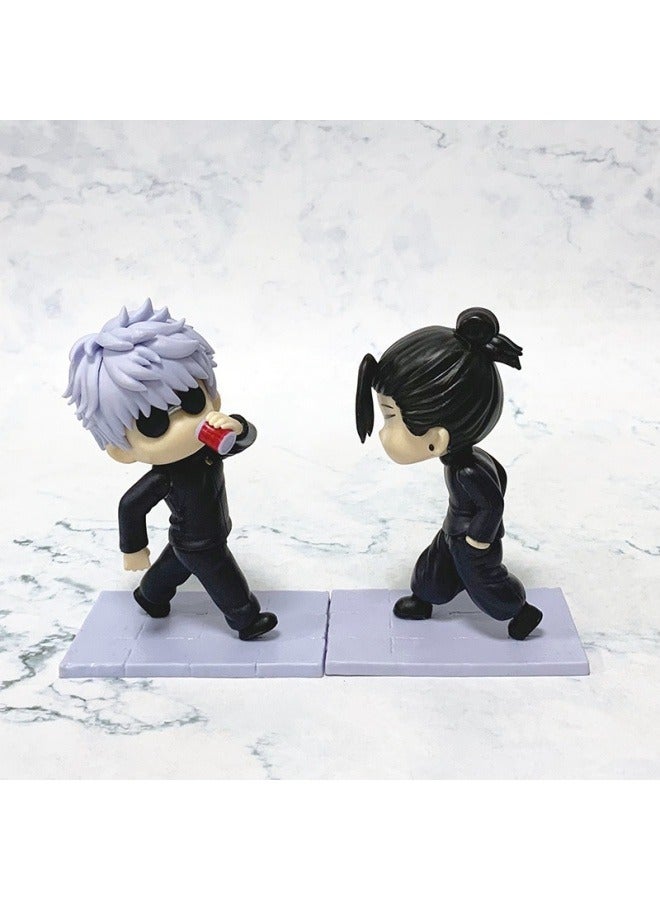 Jujutsu Kaisen Q version Sunglasses Gojo Satoru Xia Youjie Standing Hand-made Car model Decoration Toy Decoration Collection Gift  - Image 5