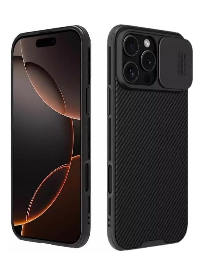 Nillkin Iphone 16 Pro Max Case Camsheild Pro Case With Slide Camera Lens Protection PC Back  TPU Frame Bumper Protection Anti Fingerprint Soft Delicate Touch Compatible for IPhone 16 Pro Max Black - Image 1