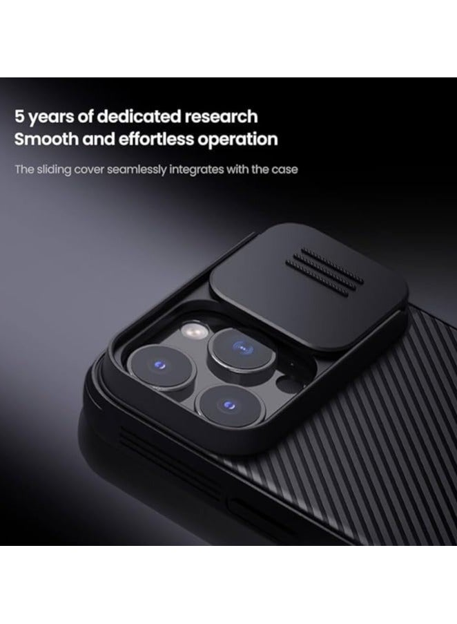Nillkin Iphone 16 Pro Max Case Camsheild Pro Case With Slide Camera Lens Protection PC Back  TPU Frame Bumper Protection Anti Fingerprint Soft Delicate Touch Compatible for IPhone 16 Pro Max Black - Image 3