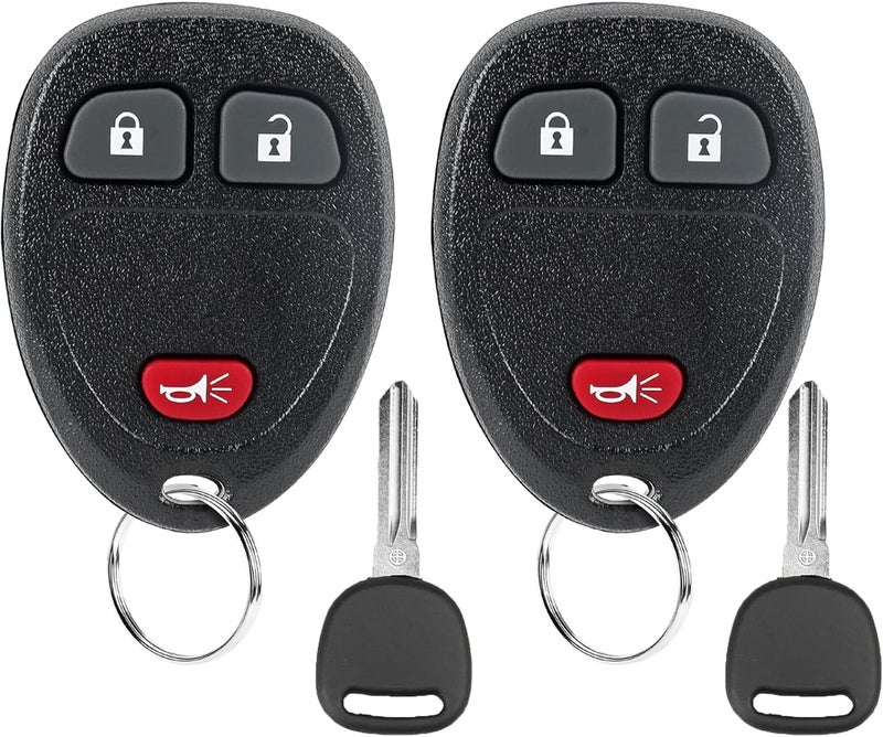 NPAUTO 2Pcs Key Fob with Ignition Key Replacement for Chevy Silverado 1500 2500 Equinox Traverse Tahoe Avalanche Suburban GMC Sierra Acadia Yukon Saturn 2007-2013 Keyless Entry Remote Control,15913420 - Image 1