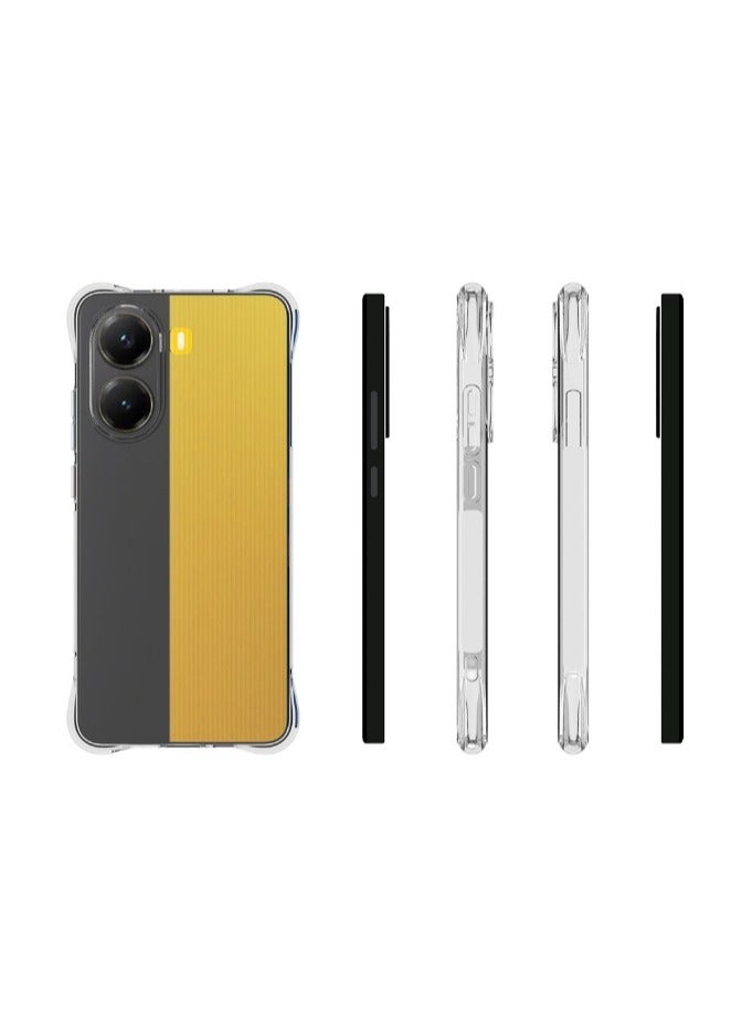 2 in 1 Case Cover & Screen Protector For Xiaomi POCO X7 Pro 5G Phone  - Shockproof Clear Slim TPU Protective Phone Cover & Full Coverage Delicate Touch Tempered Glass Screen Protector for Xiaomi POCO X7 Pro 5G. - Image 5