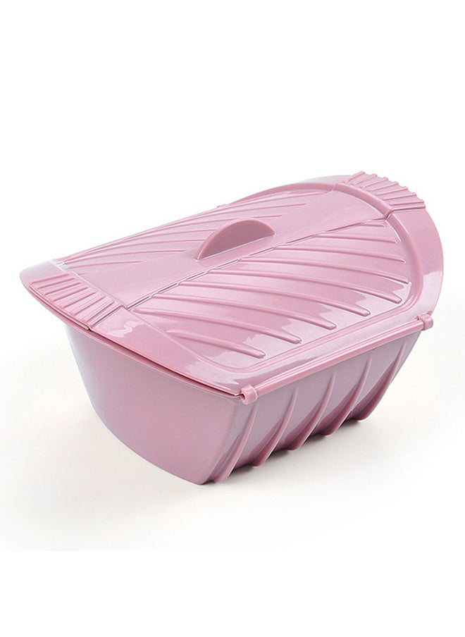 Generic - Microwave Steamer Bowl Silicone Steamer with Handle & Lid for Meal Prep with Detachable Partition, Easy to Store, Microwave Cookware, Freezer & Dishwasher Safe, Pink（SMALL） - Image 1