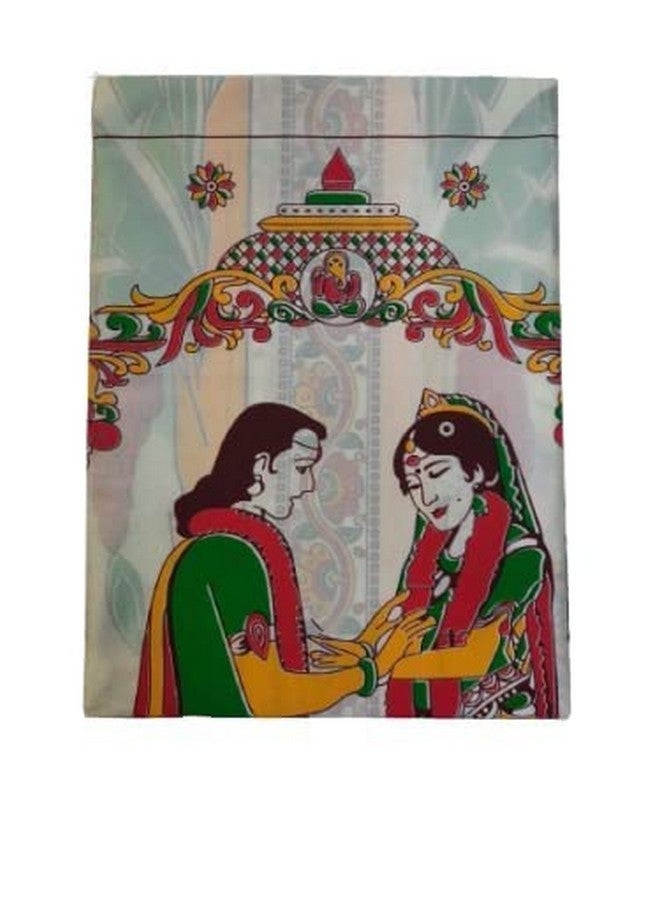 Bhavyam antarpat wedding cloth held in front of groom Bride,cotton antarpat for wedding upanayan munj marriage ceremony function(Mandap Design/1pcs) - Image 2