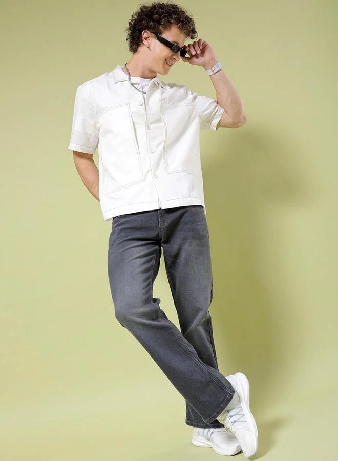 The Indian Garage Co  Men Bootcut Mid Rise Stretchable Jeans for Men | Best Price UAE