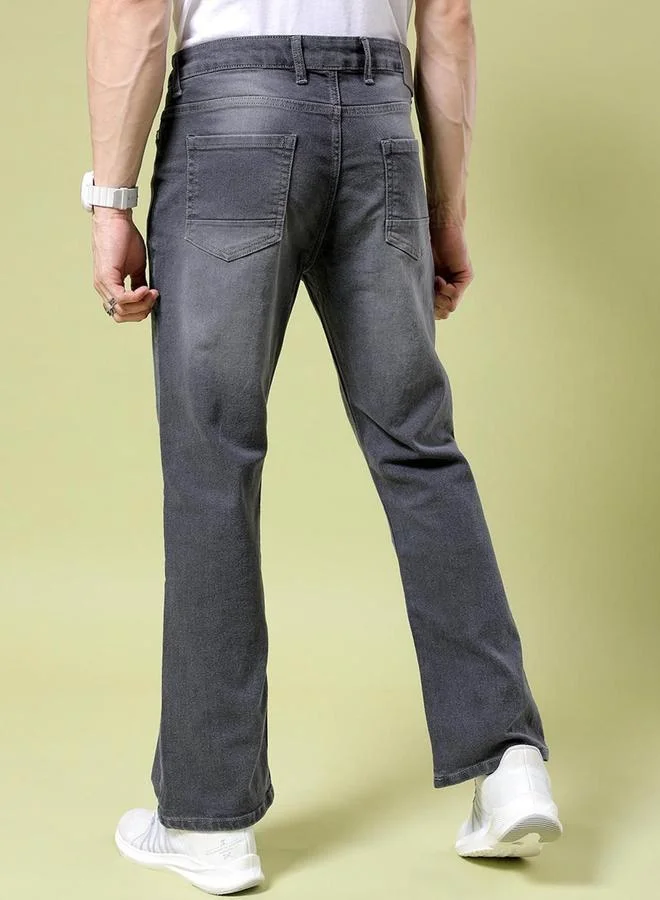 The Indian Garage Co  Men Bootcut Mid Rise Stretchable Jeans for Men | Best Price UAE