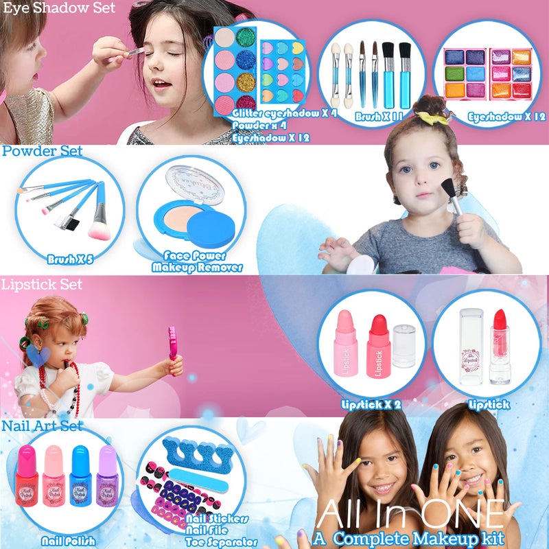 HERAPFANN Kids Makeup Sets for Girls - Makeup for Kids, Maquillaje para NiÃ±as, Play Make Up Kit, Best Toys for Little Girl,Princess Toddler Kid Stuff, Ages3456789 10-12 Year Old Girl Birthday Gifts - Image 3