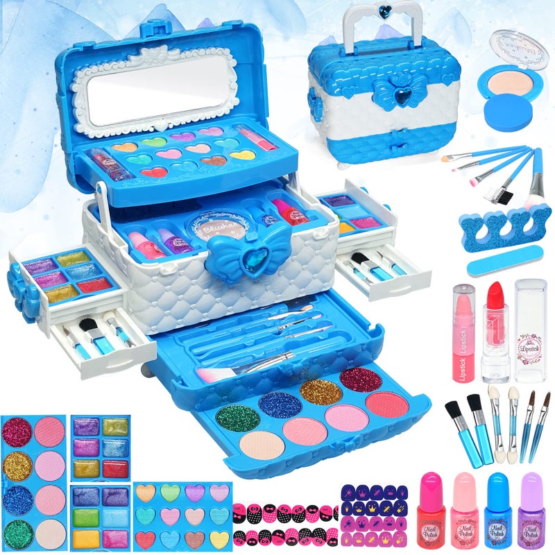 HERAPFANN Kids Makeup Sets for Girls - Makeup for Kids, Maquillaje para NiÃ±as, Play Make Up Kit, Best Toys for Little Girl,Princess Toddler Kid Stuff, Ages3456789 10-12 Year Old Girl Birthday Gifts - Image 1
