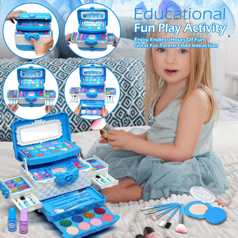 HERAPFANN Kids Makeup Sets for Girls - Makeup for Kids, Maquillaje para NiÃ±as, Play Make Up Kit, Best Toys for Little Girl,Princess Toddler Kid Stuff, Ages3456789 10-12 Year Old Girl Birthday Gifts - Image 4
