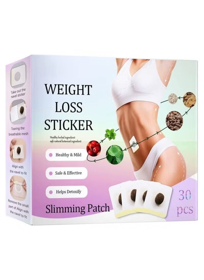 mazda Lipeed Slimming Patches, Natural Belly Button Plaster for Weight Loss, Detox Patch the Belly, Body Shaping Stickers - 30 Pieces  - Image 1