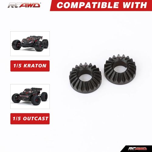 RCAWD 40Crmo Steel Differential Diff Internal Gear Set for Arrma 1/5 Kraton Outcast 8S BLX EXB Series Upgrades Part - Image 2